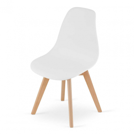 Set 4 scaune bucatarie/living, Artool, Kito, PP, lemn, alb, 46x54.5x80 cm [1]