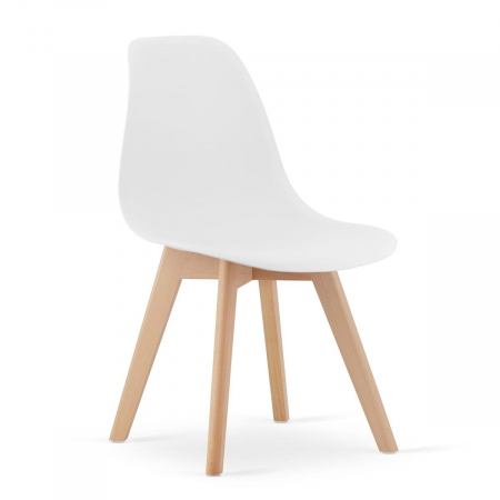 Set 4 scaune bucatarie/living, Artool, Kito, PP, lemn, alb, 46x54.5x80 cm [6]