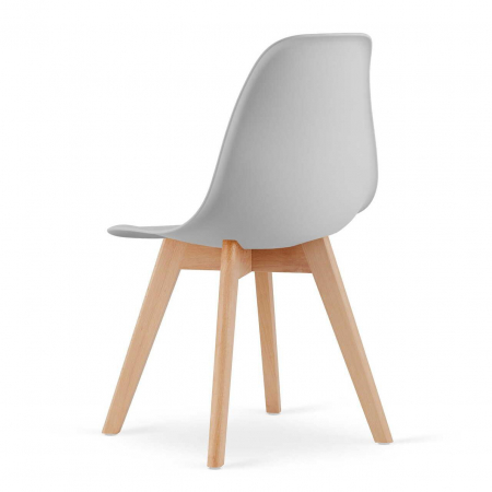 Set 4 scaune bucatarie/living, Artool, Kito, PP, lemn, gri, 46x54.5x80 cm [3]