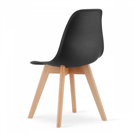 Set 4 scaune bucatarie/living, Artool, Kito, PP, lemn, negru si natur, 46x54.5x80 cm [3]