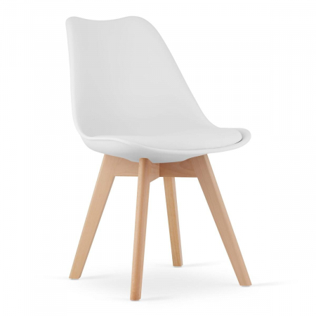 Set 4 scaune bucatarie/living, Artool, Mark, PP, lemn, alb, 49x43x82 cm [6]