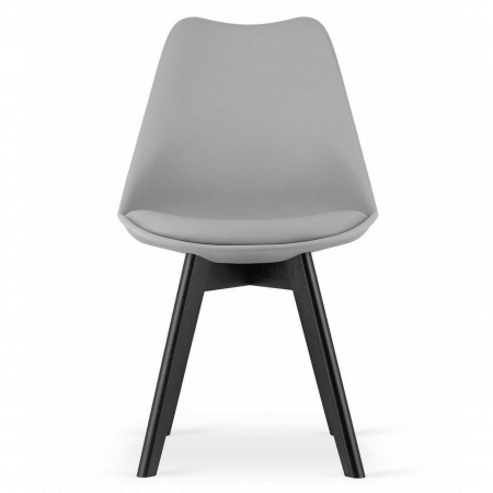 Set 4 scaune bucatarie/living, Artool, Mark, PP, lemn, gri si negru, 49x55.5x82.5 cm [1]