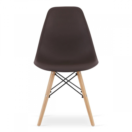 Set 4 scaune stil scandinav, Artool, Osaka, PP, lemn, cafeniu, 46x54x81 cm [1]