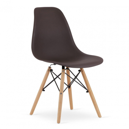 Set 4 scaune stil scandinav, Artool, Osaka, PP, lemn, cafeniu, 46x54x81 cm [13]