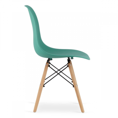 Set 4 scaune stil scandinav, Artool, Osaka, PP, lemn, verde, 46x54x81 cm [3]