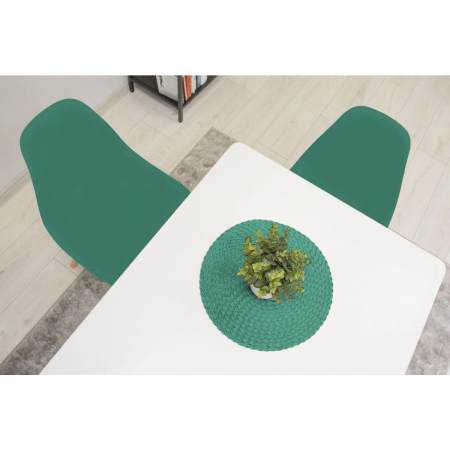 Set 4 scaune stil scandinav, Artool, Osaka, PP, lemn, verde, 46x54x81 cm [7]