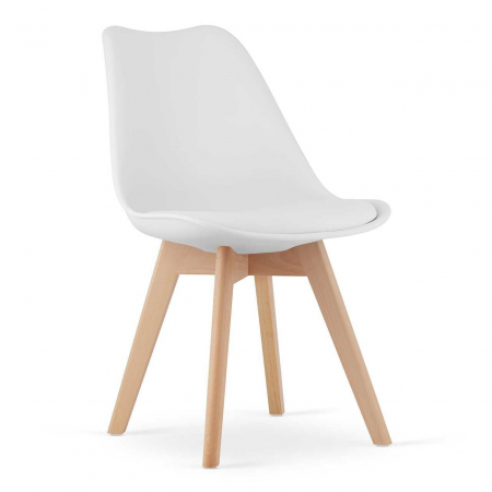 Set masa pentru sufragerie/living + 4 scaune Mark alb, Artool, lemn, stejar sonoma, 80x80x75 cm [8]