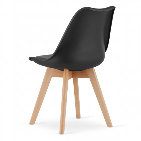 Set masa pentru sufragerie/living + 4 scaune Mark negru, Artool, lemn, stejar sonoma, 80x80x75 cm [3]