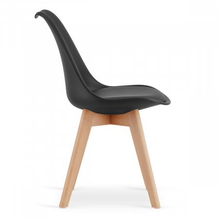 Set masa pentru sufragerie/living + 4 scaune Mark negru, Artool, lemn, stejar sonoma, 80x80x75 cm [2]