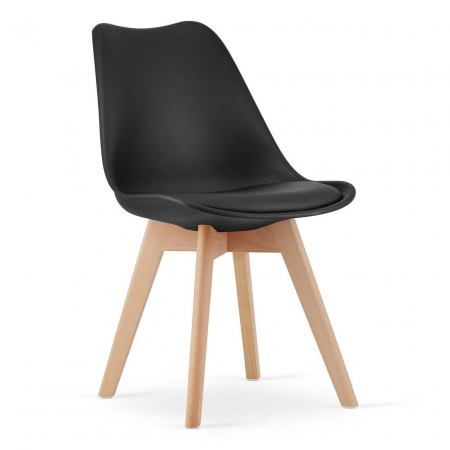 Set masa pentru sufragerie/living + 4 scaune Mark negru, Artool, lemn, stejar sonoma, 80x80x75 cm [6]