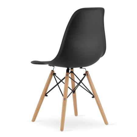 Set masa pentru sufragerie/living + 4 scaune Osaka negru, Artool, lemn, stejar sonoma, 80x80x75 cm [2]
