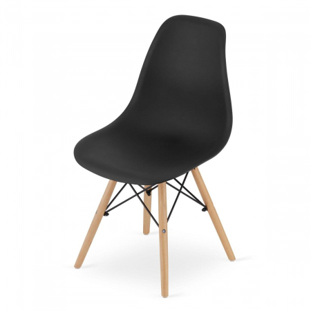 Set masa pentru sufragerie/living + 4 scaune Osaka negru, Artool, lemn, stejar sonoma, 80x80x75 cm [3]