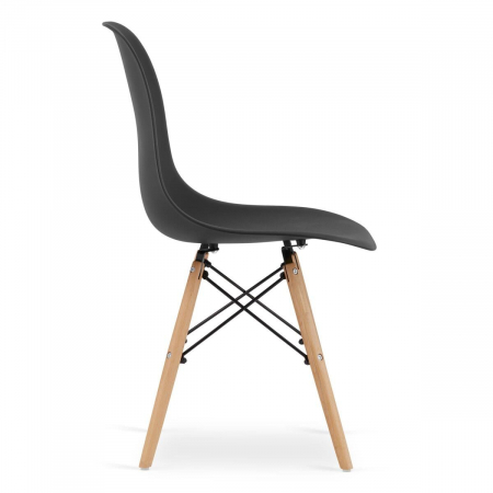 Set masa pentru sufragerie/living + 4 scaune Osaka negru, Artool, lemn, stejar sonoma, 80x80x75 cm [4]