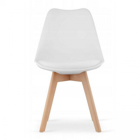Set masa rotunda stil scandinav + 2 scaune Mark, Artool, MDF si lemn, alb, 60x72 cm [4]