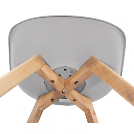 Set masa rotunda stil scandinav + 2 scaune Mark gri, Artool, MDF si lemn, 60x72 cm [9]