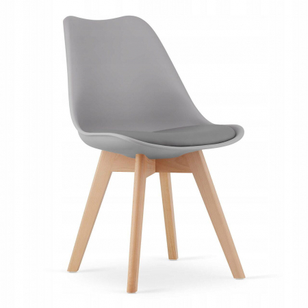 Set masa rotunda stil scandinav + 2 scaune Mark gri, Artool, MDF si lemn, 60x72 cm [10]