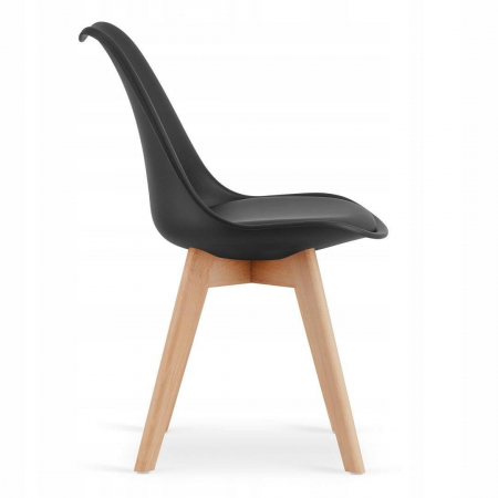 Set masa rotunda stil scandinav + 2 scaune Mark negru, Artool, MDF si lemn, 60x72 cm [3]