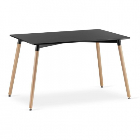 Set masa stil scandinav + 4 scaune Mark negru, Artool, MDF si lemn, 120x80x75 cm [10]