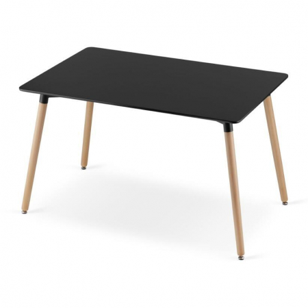 Set masa stil scandinav + 4 scaune Mark negru, Artool, MDF si lemn, 120x80x75 cm [11]