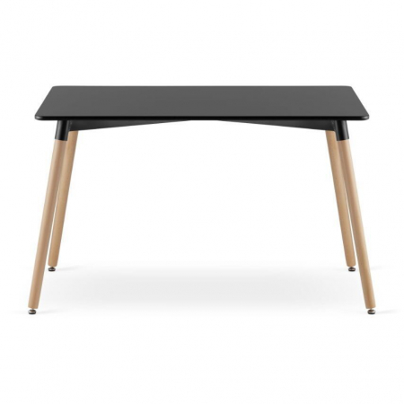 Set masa stil scandinav + 4 scaune Mark negru, Artool, MDF si lemn, 120x80x75 cm [7]