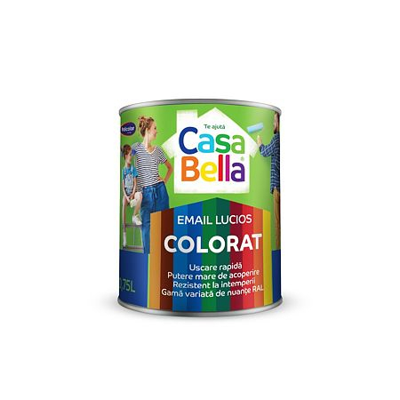 Vopsele Pentru Exterior - EMAIL LUCIOS 0.75L BRUN RAL8016 CASA BELLA