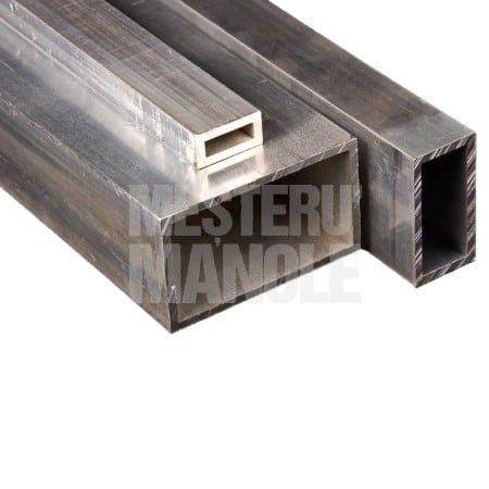Teava Rotunda si Patrata - TEAVA RECTANGULARA ALUMINIU 60X20x2x6000 MM 6060 T6