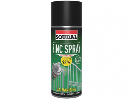 Adezivi - 155885 SPRAY ZINC 98% ACRYLIC MAT 400ML SOUDAL
