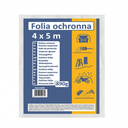 Folii si benzi adezive - 500890 FOLIE DE PROTECTIE LPDE 4X5M HARDY IMP