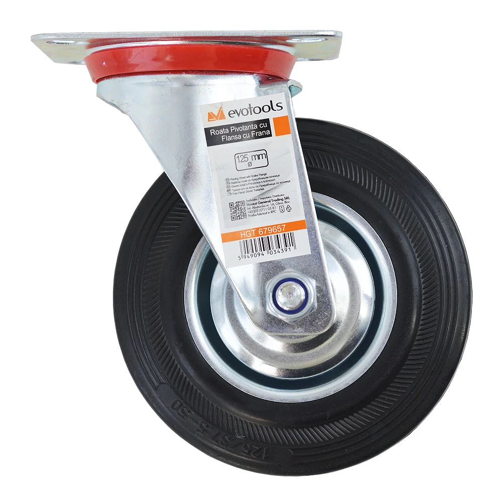 Elemente fixare - 679653 ROATA PIVOTANTA CU FLANSA FARA FRANA 75MM HONEST