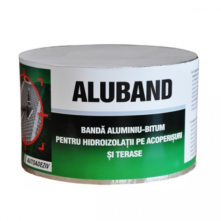 Produse Pentru Marmura, Travertin, Granit si Beton - BANDA ALUMINIU-BITUM ALUBAND 15CM-10M DENBRAVEN