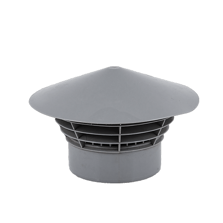 Fitinguri din PVC pentru canalizari exterioare - CACIULA VENTILATIE PVC GRI 110
