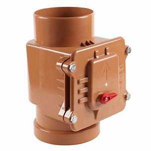 Fitinguri din PVC pentru canalizari exterioare - CLAPETA SENS 160 PVC ROSU