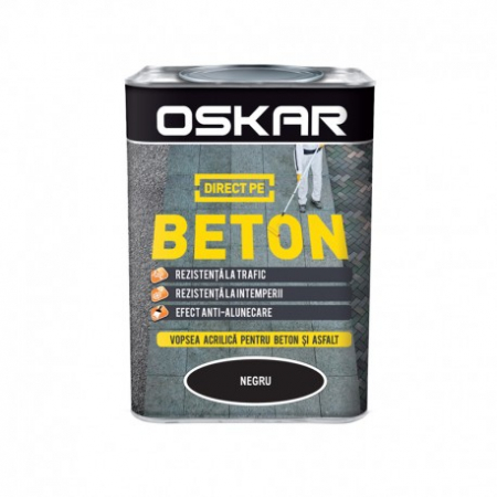 Finisaje Pentru Exterior - DIRECT PE BETON OSKAR 0.75L NEGRU