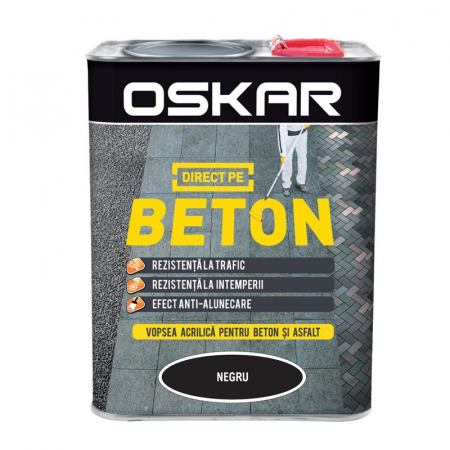 Finisaje Pentru Exterior - VOPSEA DIRECT PE BETON NEGRU 2.5L OSKAR