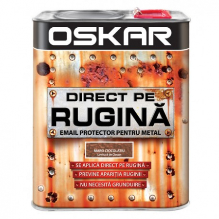 Vopsele - DIRECT PE RUGINA 3 IN 1 OSKAR 2.5L MARO CIOCOLATIU LOVITURA DE CIOCAN
