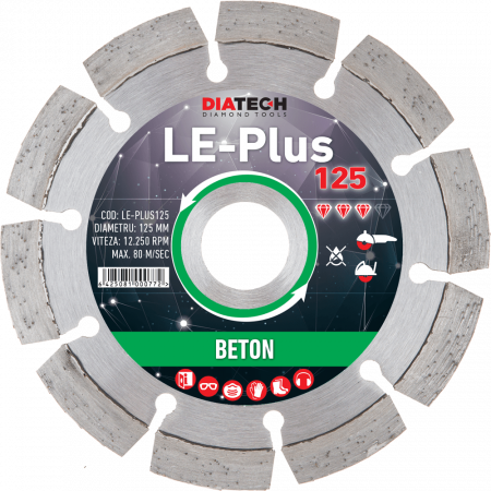 Accesorii taiere si slefuire - DISC DIAMANTAT BETON LE-PLUS 230 DIATECH