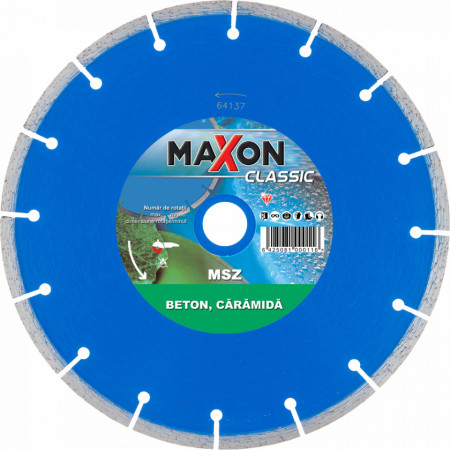 Accesorii taiere si slefuire - DISC DIAMANTAT BETON/CARMAIDA MSZ230C MAXON