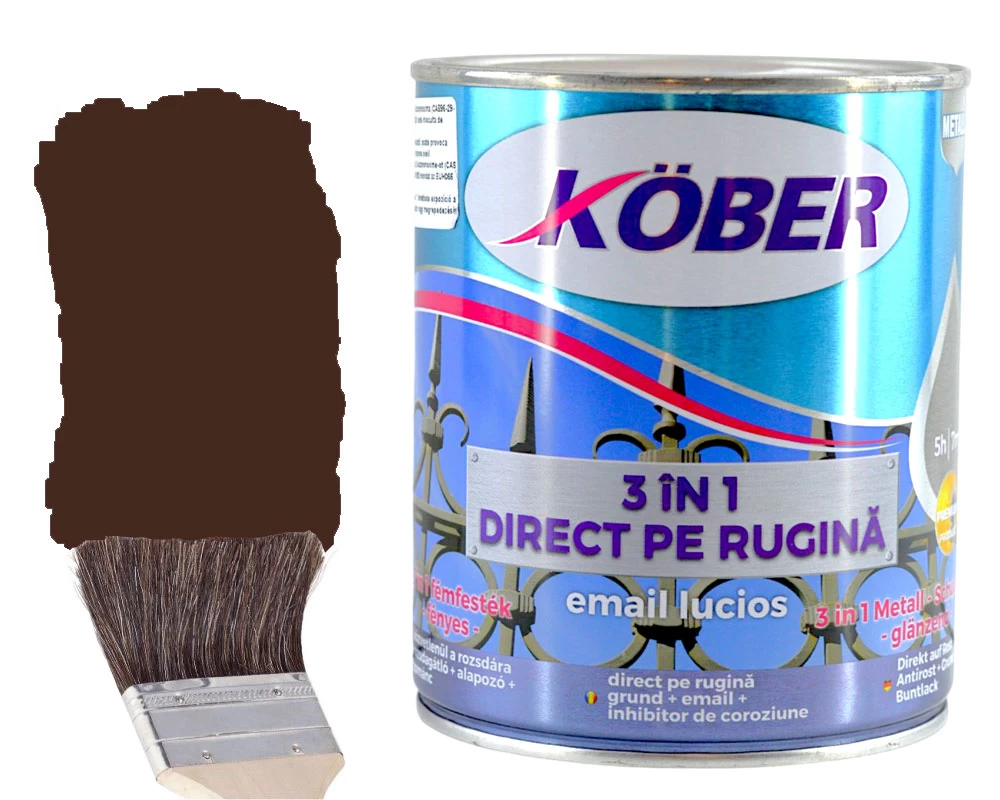Finisaje Pentru Exterior - EMAIL 3IN1 BRUN RAL8017 0.75L PT METAL KOBER