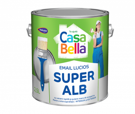 Finisaje Pentru Exterior - EMAIL LUCIOS 0.75L ALB CASA BELLA