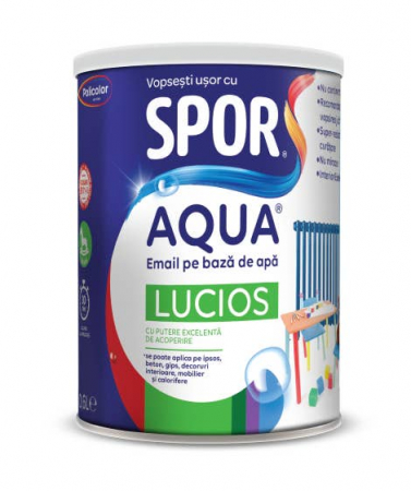 Finisaje Pentru Exterior - EMAIL LUCIOS AQUA 0.7L NEGRU SPOR
