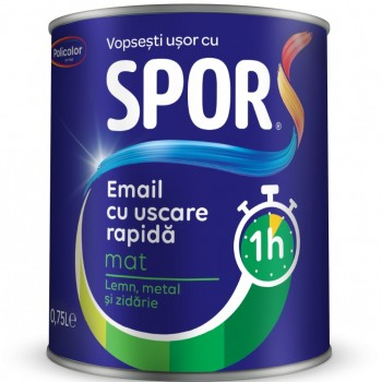 Finisaje Pentru Exterior - EMAIL MAT 0.75L NEGRU SPOR