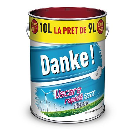 Vopsele Pentru Exterior - EMAIL USCARE RAPIDA DANKE 10L ALB LUCIOS