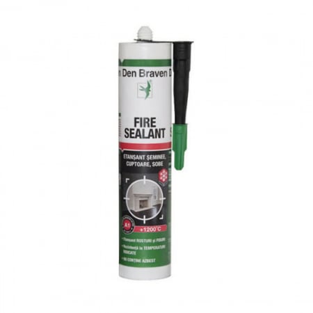 Adezivi - 61715110 FIRE SEALANT 1200 GRADE NEGRU 280ML DENBRAVEN