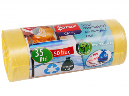 Pentru curatat - GSM602 SACI MENAJ GALBENI 80L ZOREX