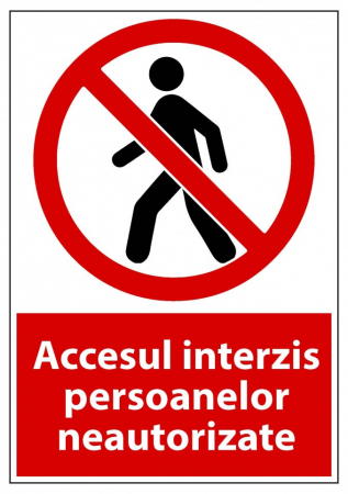 Imbracaminte si accesorii - 803199 INDICATOR ACCESUL PERSOANELOR INTERZIS