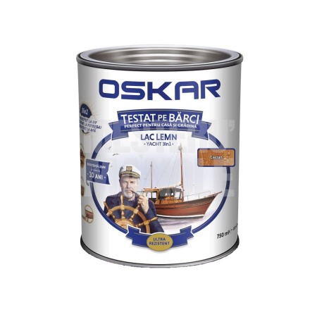 Finisaje Pentru Exterior - AQUA LAC PENTRU LEMN OSKAR, CASTAN 0.75L