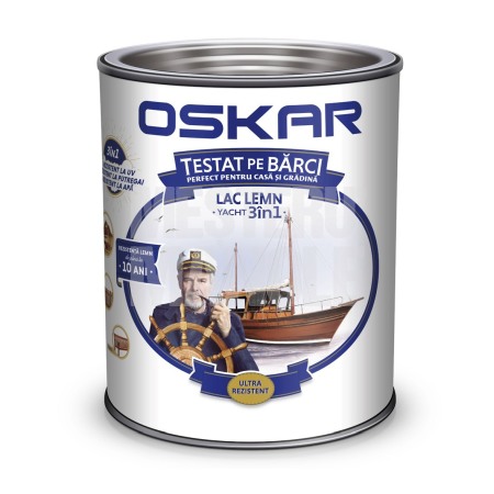 Finisaje Pentru Exterior - LAC LEMN 3 IN 1 ULTRA REZISTENT YACHT OSKAR MAHON INCHIS 0.75L