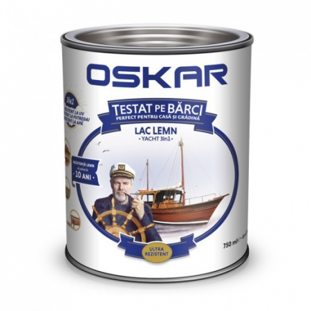 Finisaje Pentru Exterior - AQUA LAC PENTRU LEMN OSKAR, STEJAR AURIU 2.5L