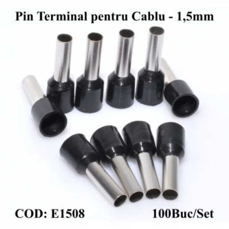 Conductori si cabluri - PIN NEGRU PENTRU CABLU 1.5MM