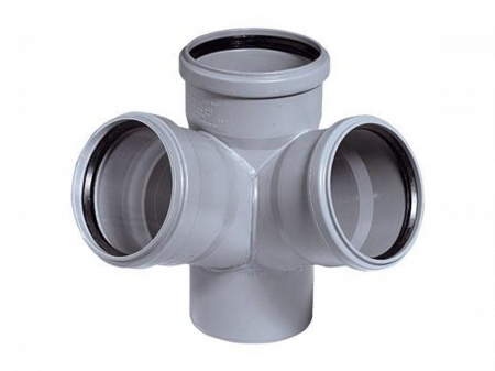 Fitinguri din PVC pentru canalizari exterioare - RAMIFICATIE PVC GRI 110-110-87
